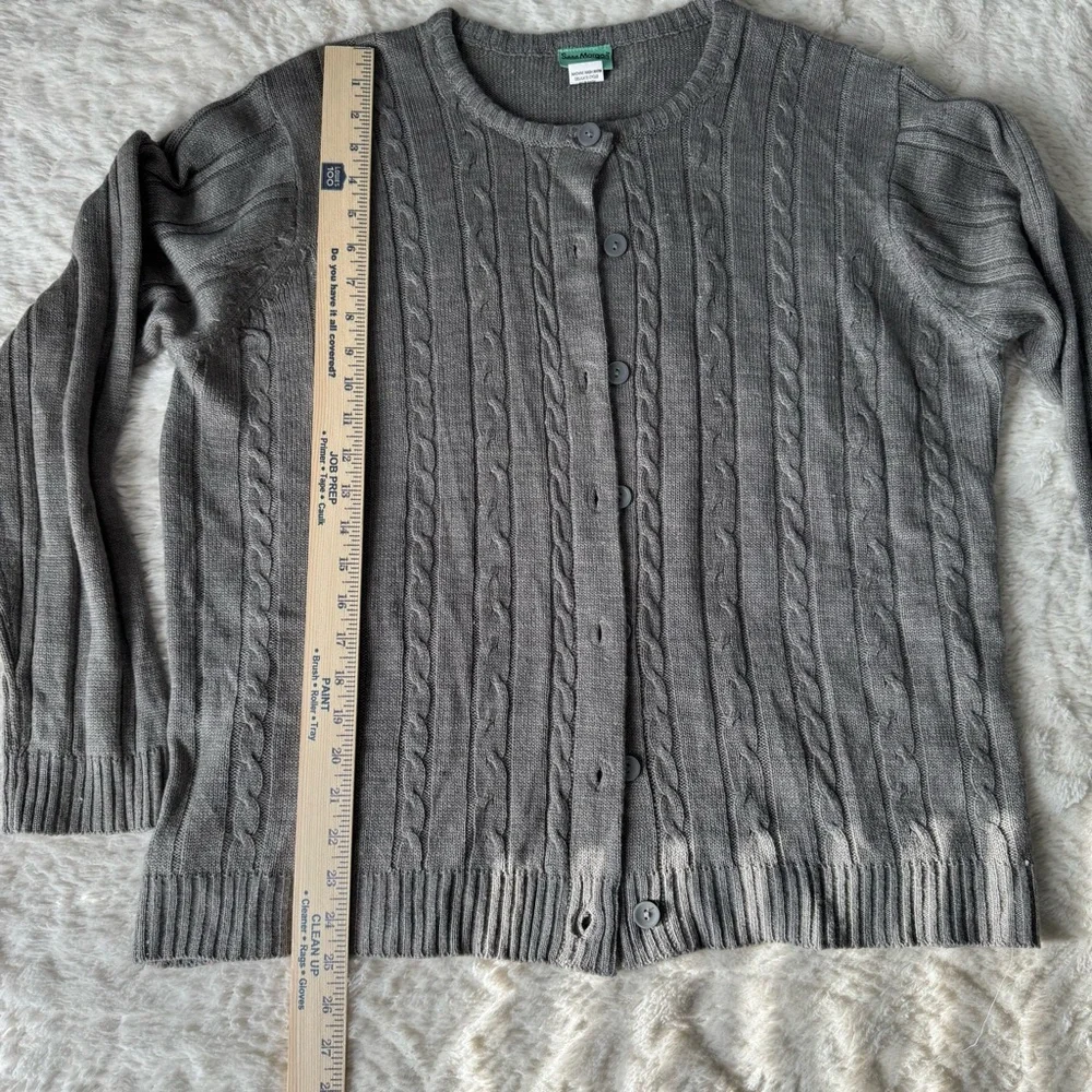 Sara Morgan Women's Sweater Cardigan Size xl GRAY Long Sleeve 100% acrylic - Picture 4 of 5